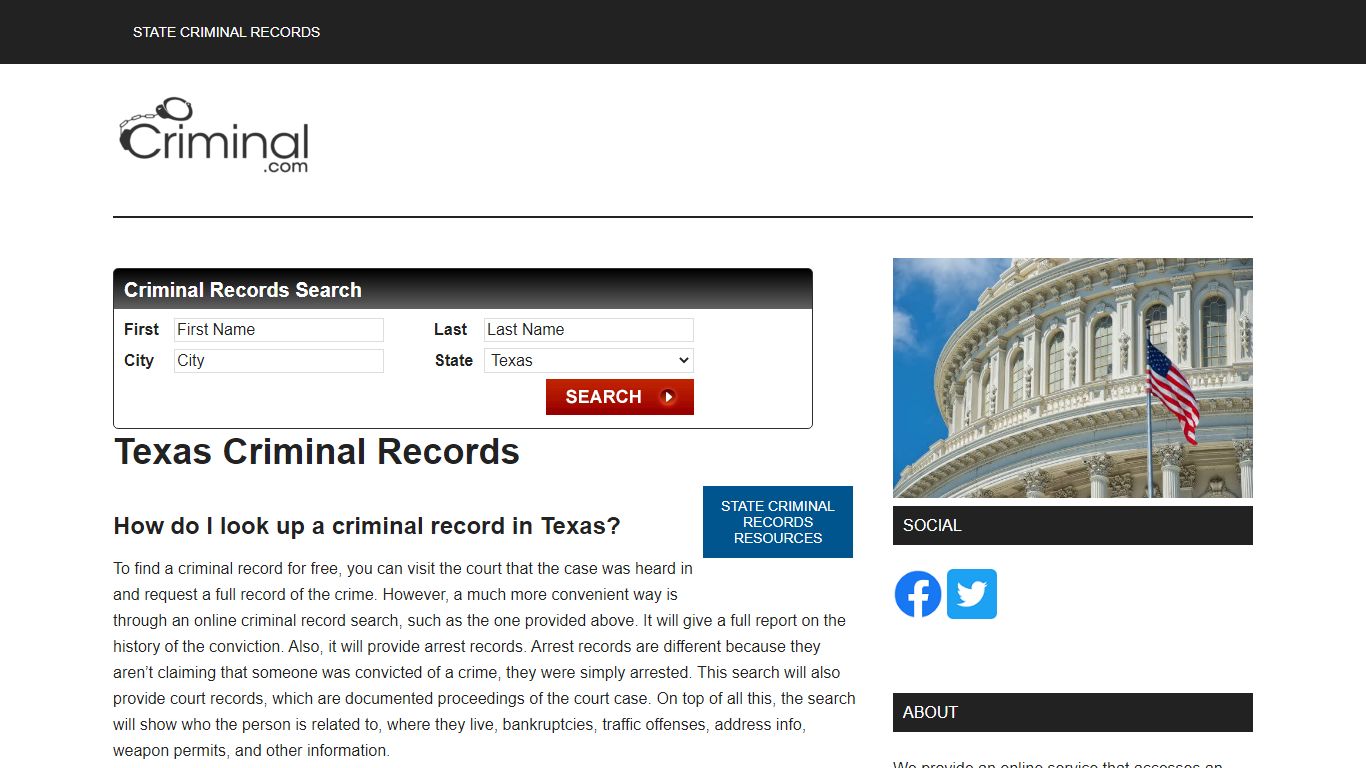 Texas Criminal Records